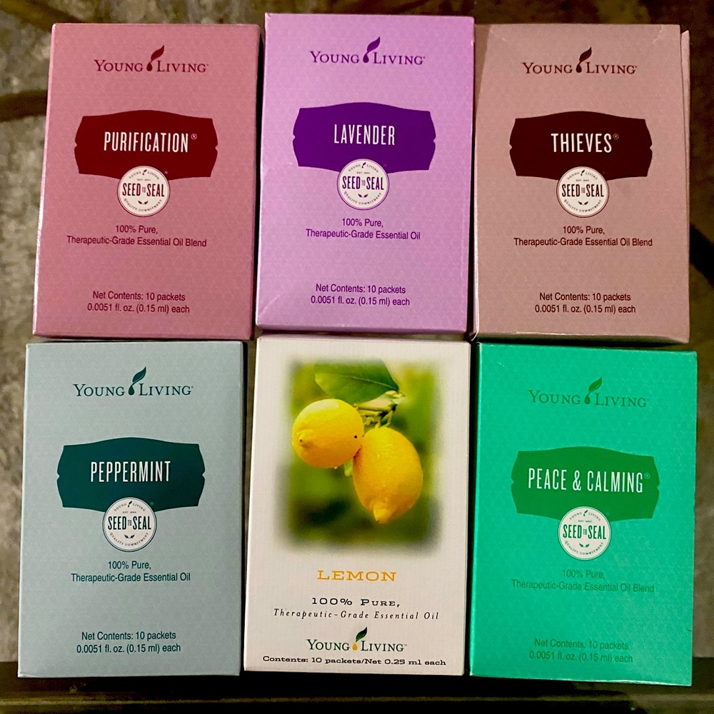 Young Living Essential Oil Sample Packets variety